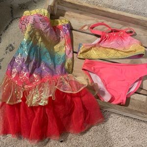 Mermaid bikini-toddler size 4t